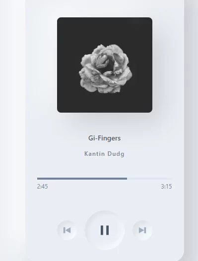 neumorphic music player