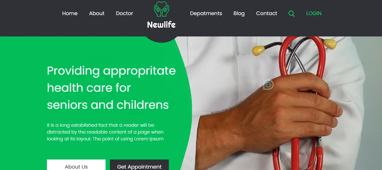 Newlife - Free Health Care HTML Template