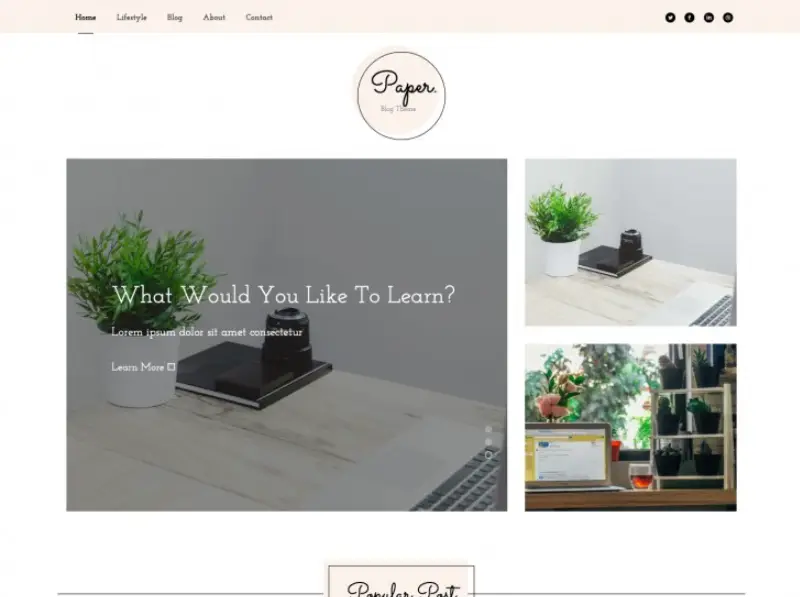 Paper - Personal Blog HTML template