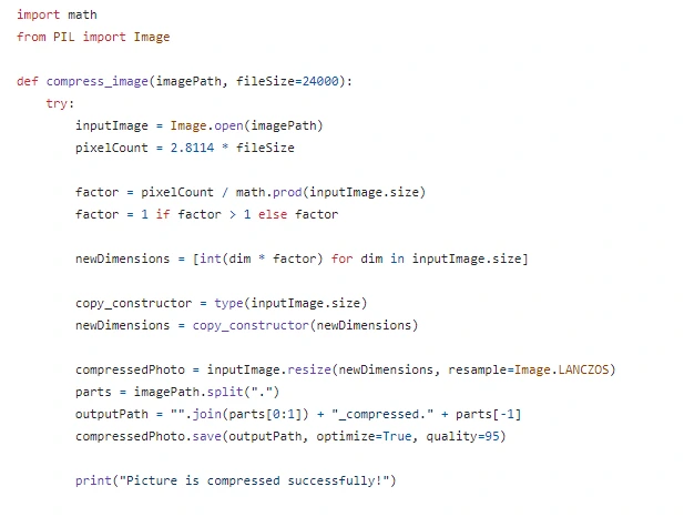 photo compressor using python