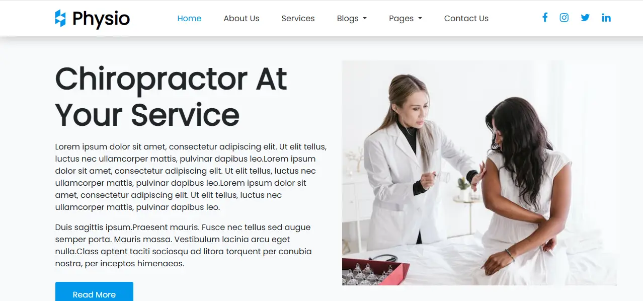Physiotherapist Website Template
