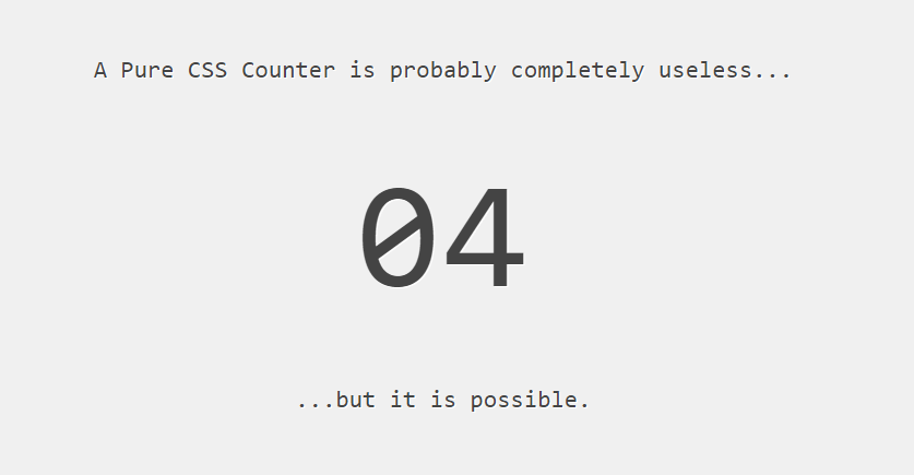 pure css counter