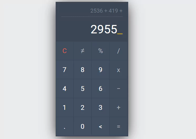 purecalc- simple calculator using html and css