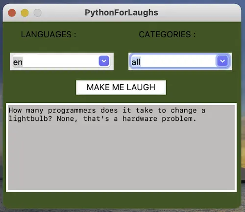 python generate random jokes