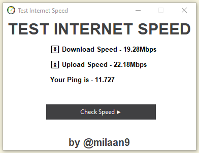 python test internet speed
