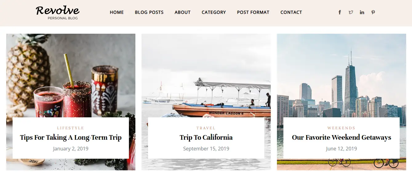 Revolve Bootstrap Blogging Website Template