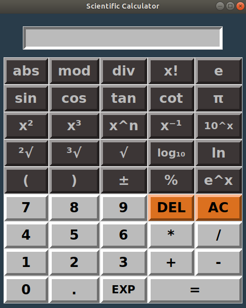 scientific calculator using python