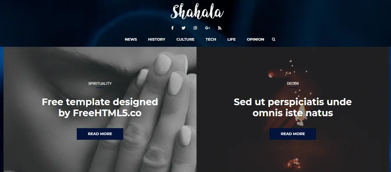 Shahala News Website Template