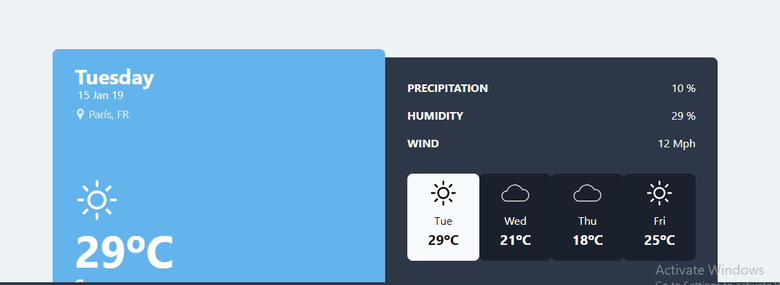 simple weather box desing