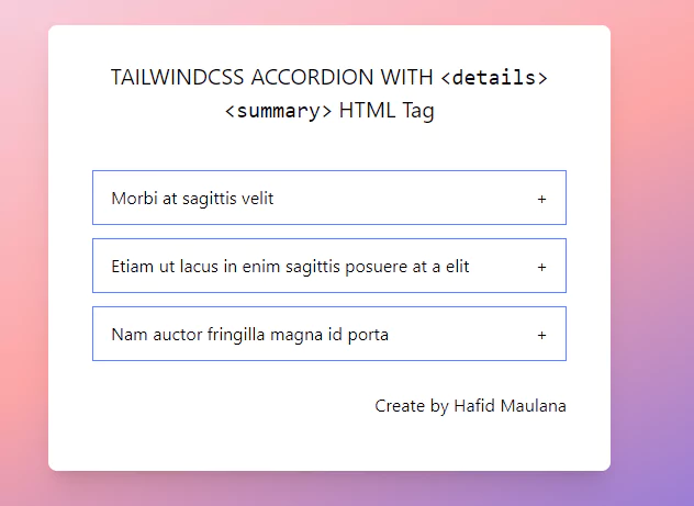 smooth accordion with tailwind and css