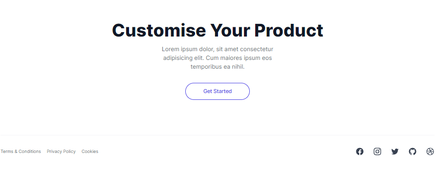 call to action with gradient footer