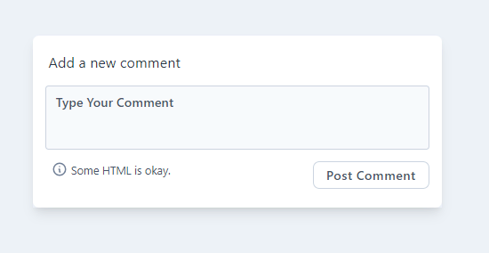 comment form