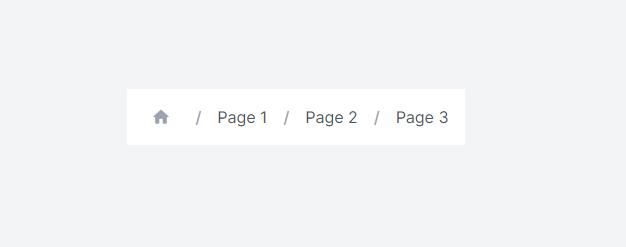 tailwind css basic breadcrumbs with slash component