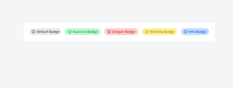 tailwind css default badges with icon