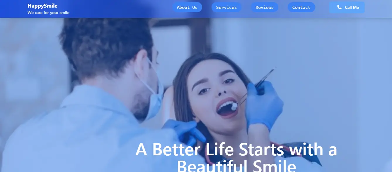dental clinic landing page
