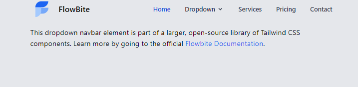 tailwind css dropdown navigation bar