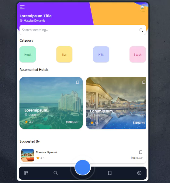 tailwind css mobile app design