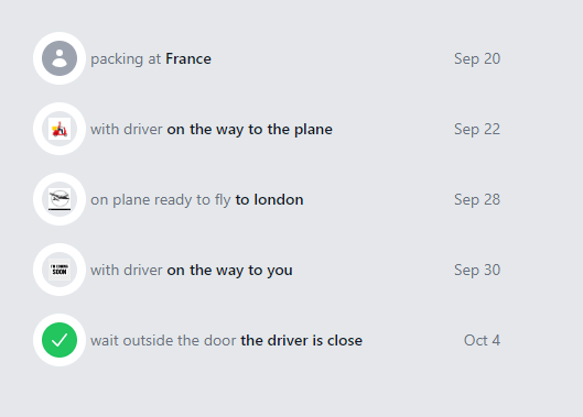 tailwind css delivery tracking