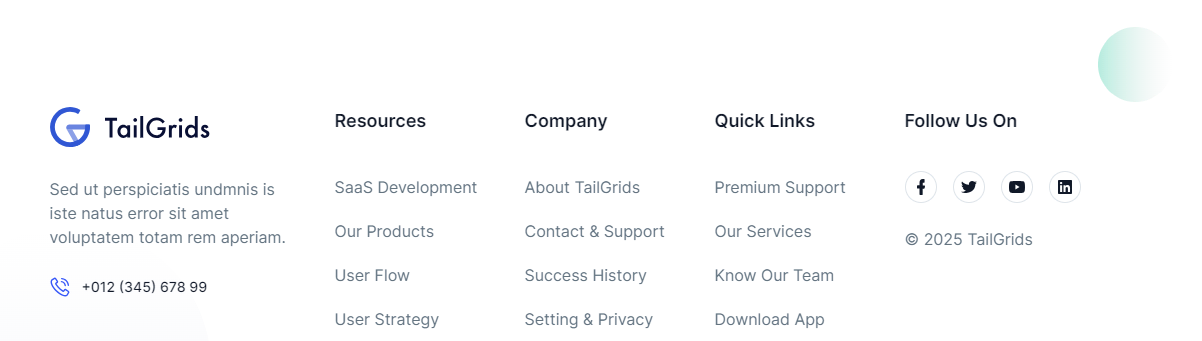 footer style #1