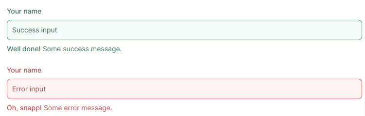 input with validation