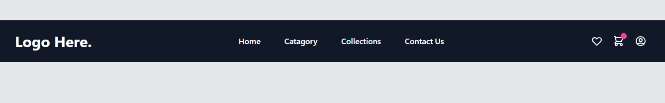 navbar and hamburger menu for ecommerce