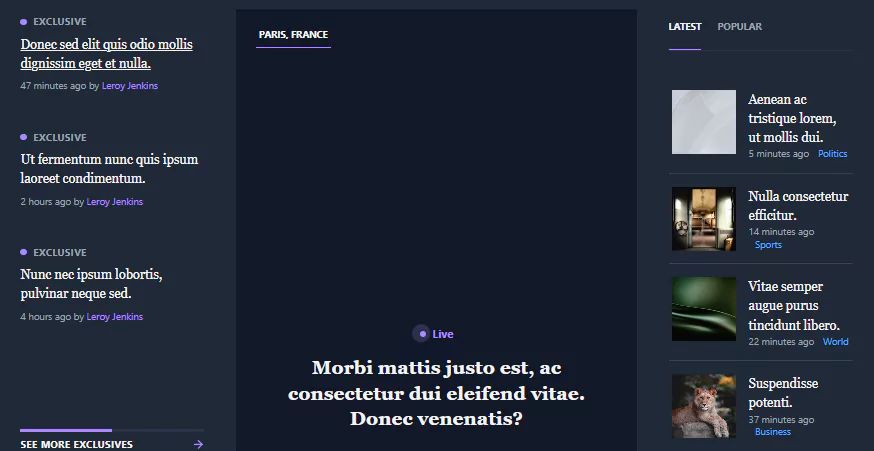 news component #1