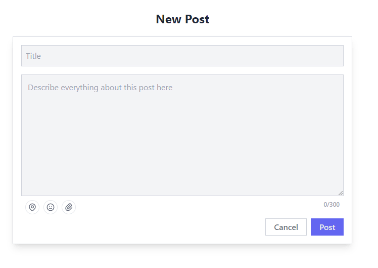 post making form