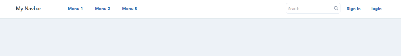 responsive navbar with search bar