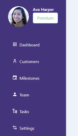sidebar purple