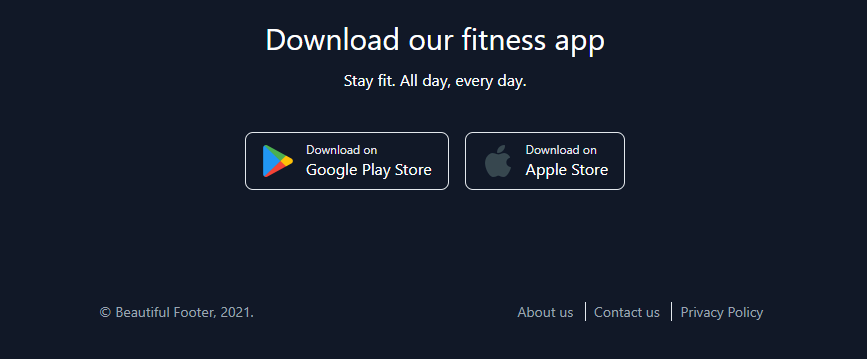 simple footer