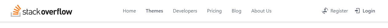 stack overflow navbar