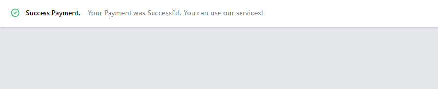success payment alert