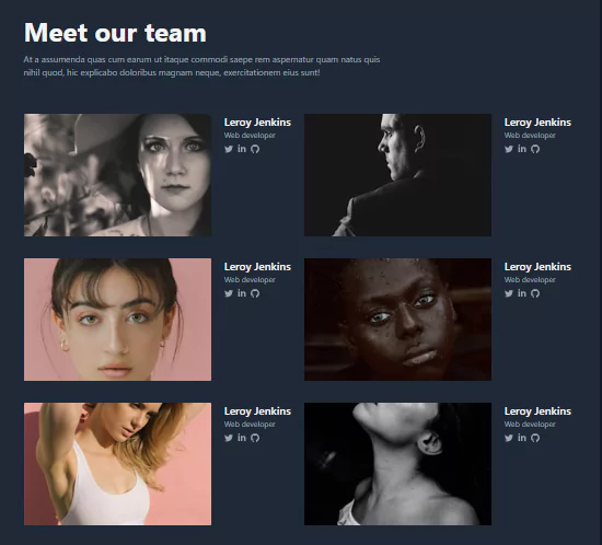 team section #1