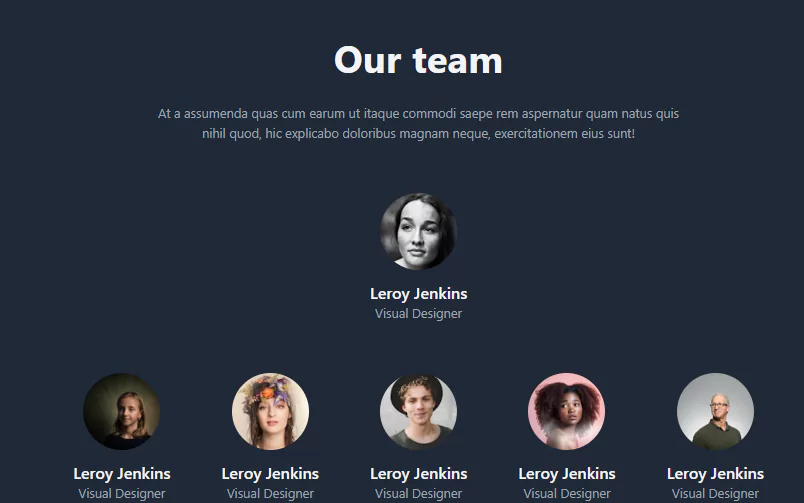 team section #3
