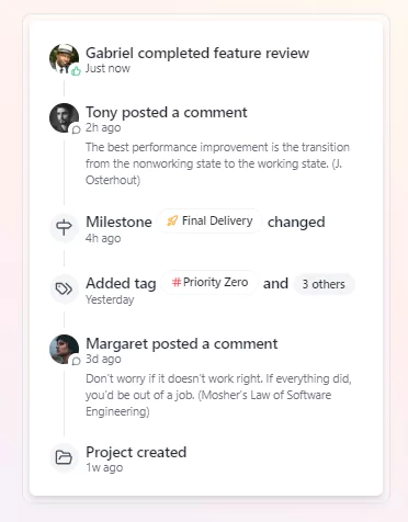 tailwind timeline widget