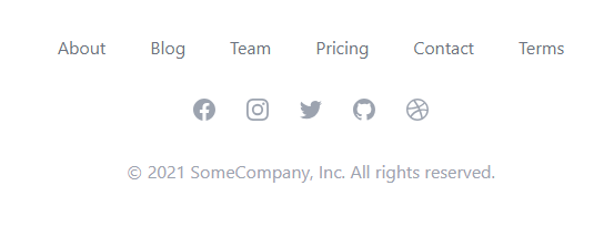 website footer