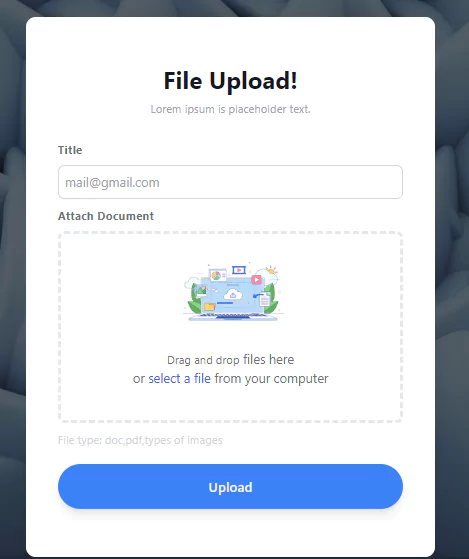 tailwindcss file upload