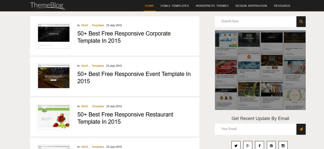 ThemeBlog Personal Blog Affiliate Marketing HTML5 Template