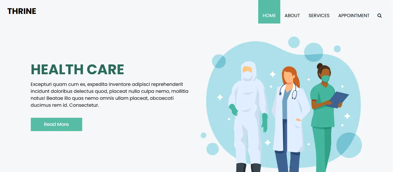 Thrine - Health Care Website Template