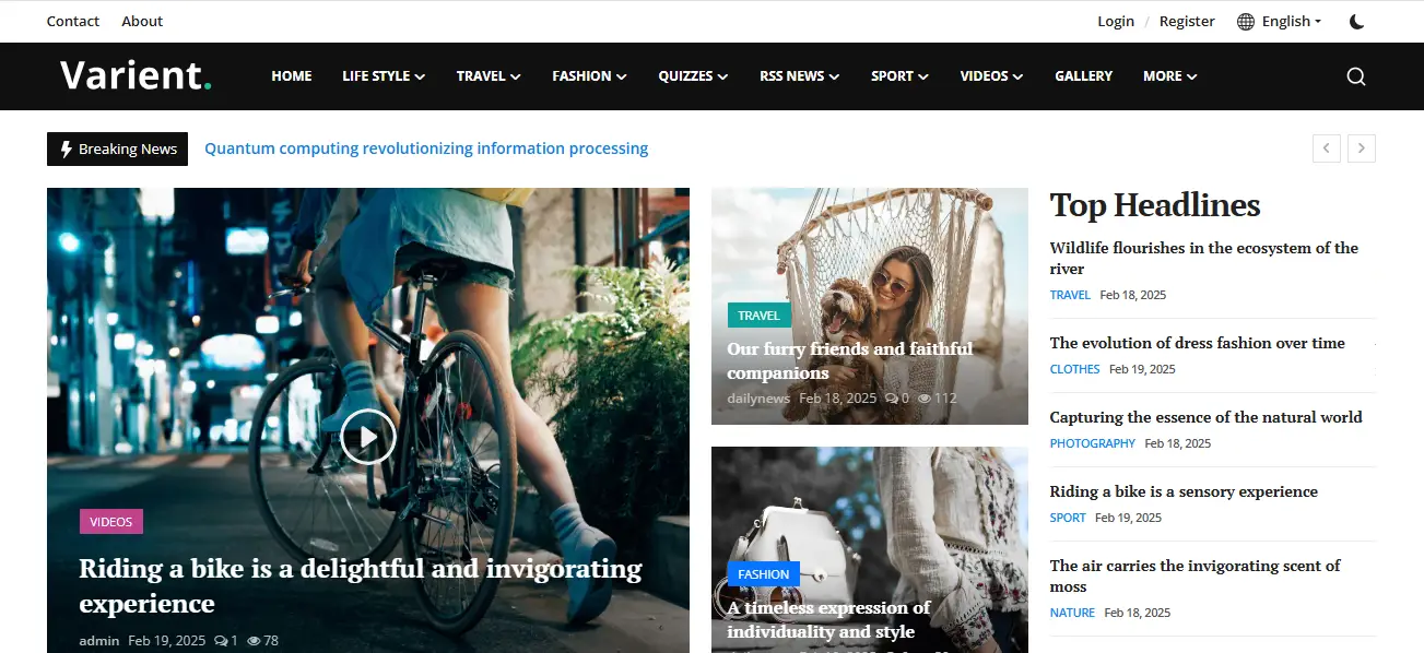 Varient - News and Magazine Script