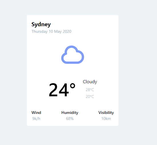 weather ui component