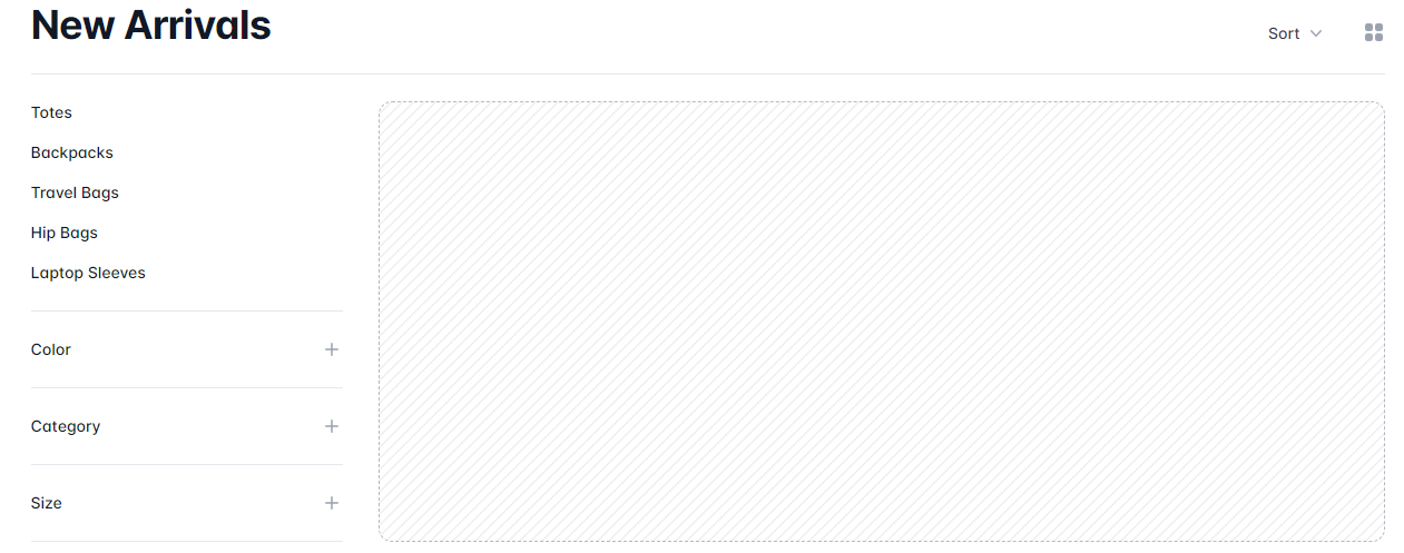 with inline actions and expandable sidebar filters
