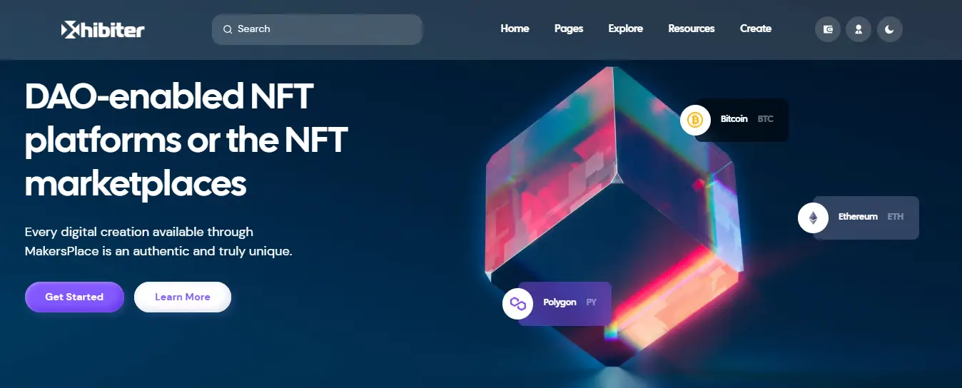 Xhibiter | NFT Marketplace HTML Template