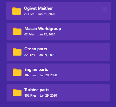 bootstrap 4 folder list