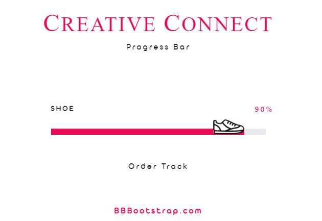 bootstrap 4 order tracking card with progressbar