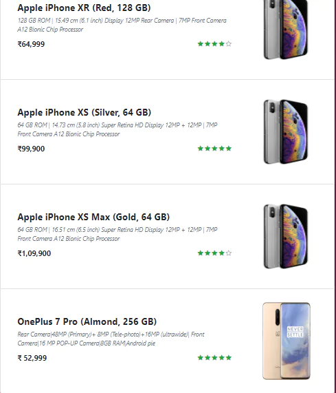 bootstrap 4 product list