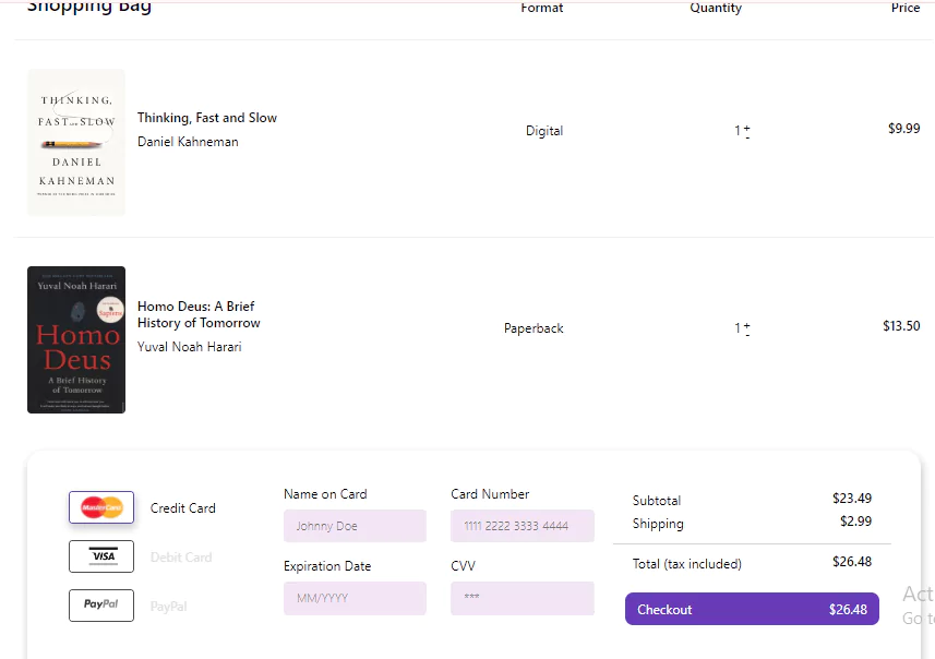bootstrap 4 shopping cart 2