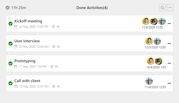 bootstrap 4 user task list template