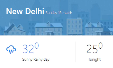 bootstrap 4 weather forecast