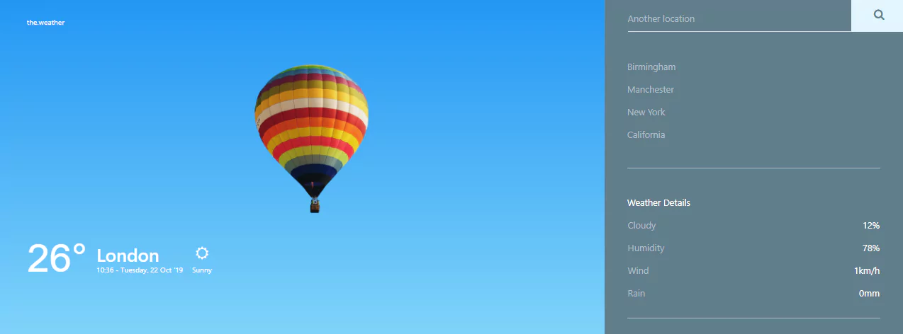 bootstrap 4 weather report 2